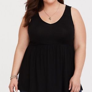 TORRID Super Soft Black Baby Doll Tank